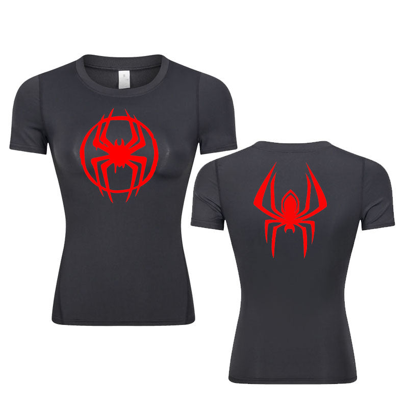 Spider print women's compression top