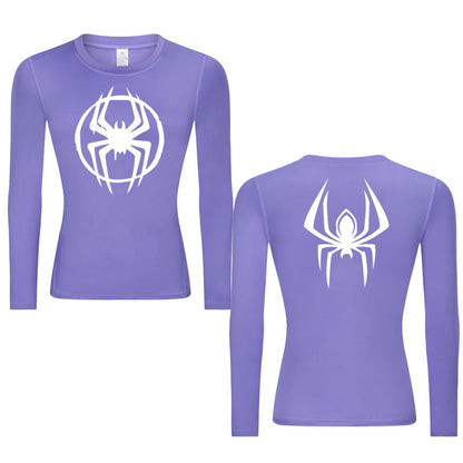 Spider print women's compression top