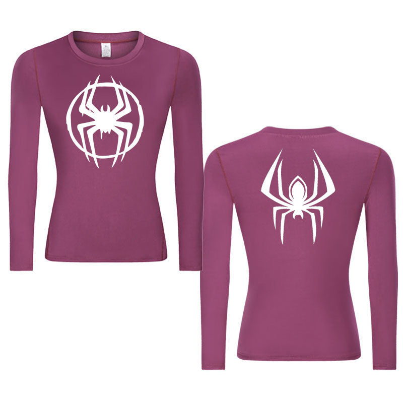 Spider print women's compression top