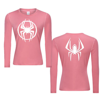 Spider print women's compression top