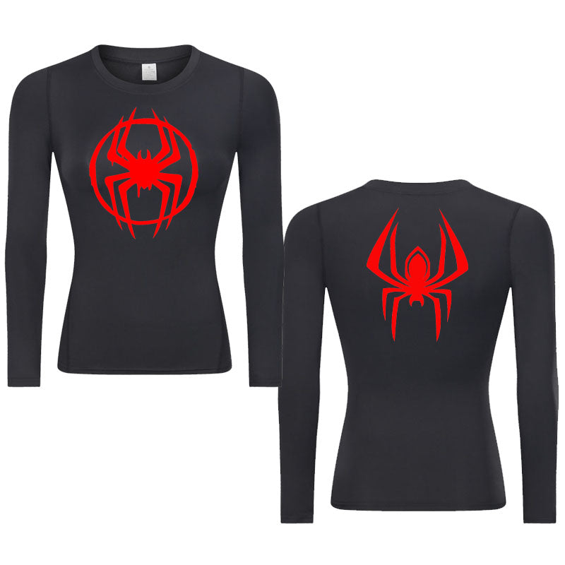 Spider print women's compression top