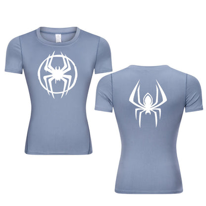 Spider print women's compression top