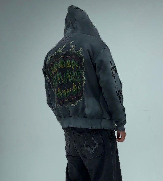 VENINRELIC REFLECTIVE ZIP UP HOODIE