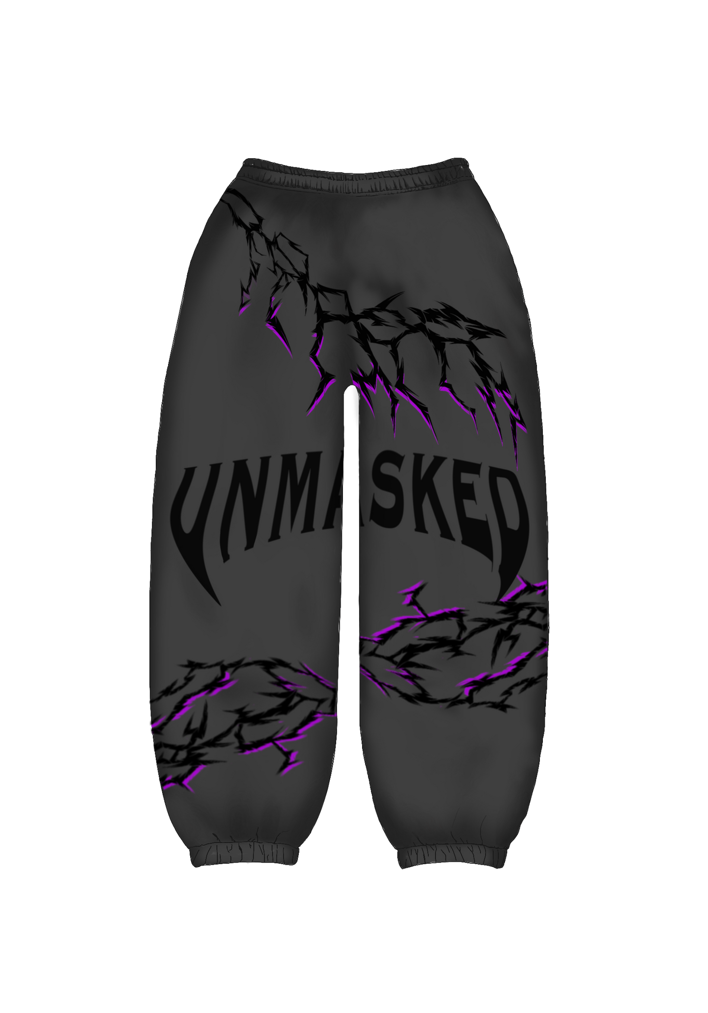 unmasked fluorescent sweatpants