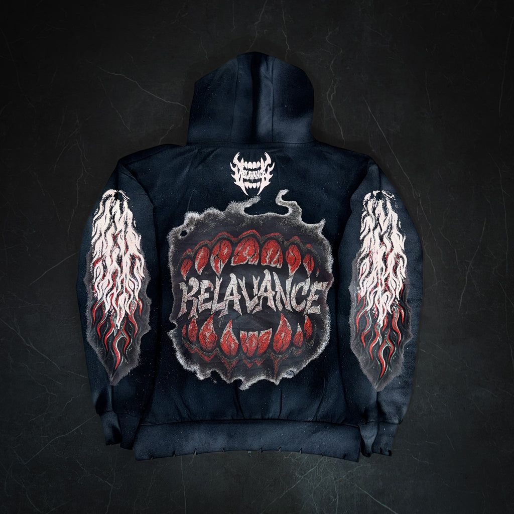 BLOODRELIC REFLECTIVE ZIP UP HOODIE