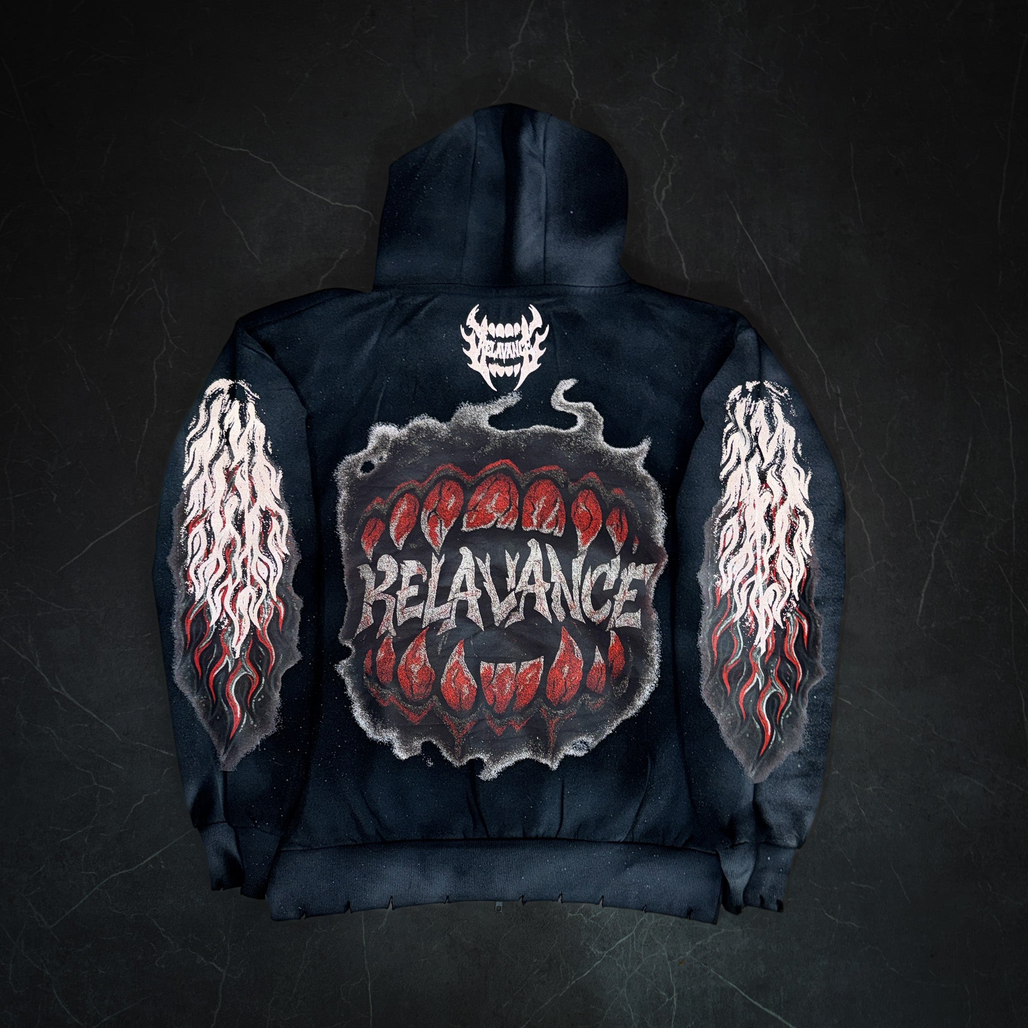 BLOODRELIC REFLECTIVE ZIP UP HOODIE