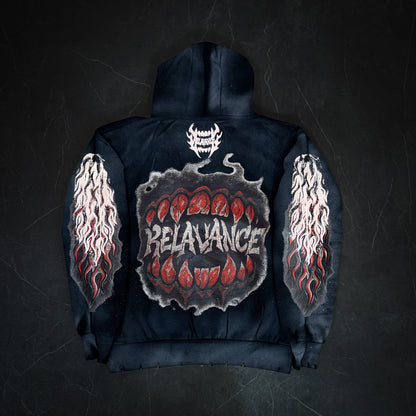 BLOODRELIC REFLECTIVE ZIP UP HOODIE