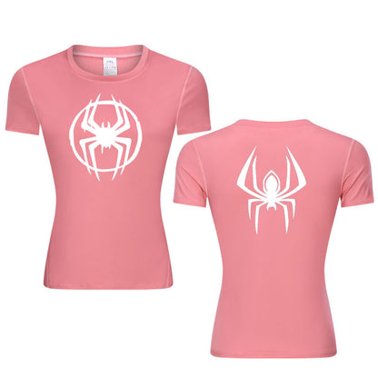 Spider print women's compression top