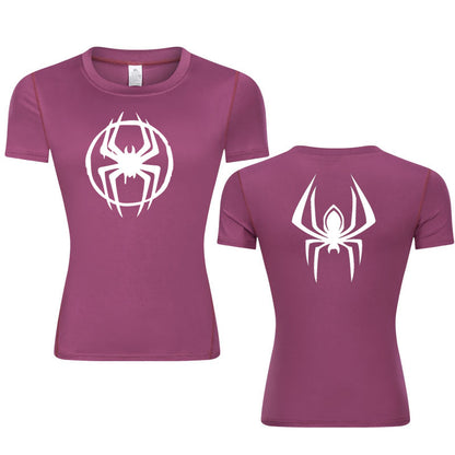 Spider print women's compression top