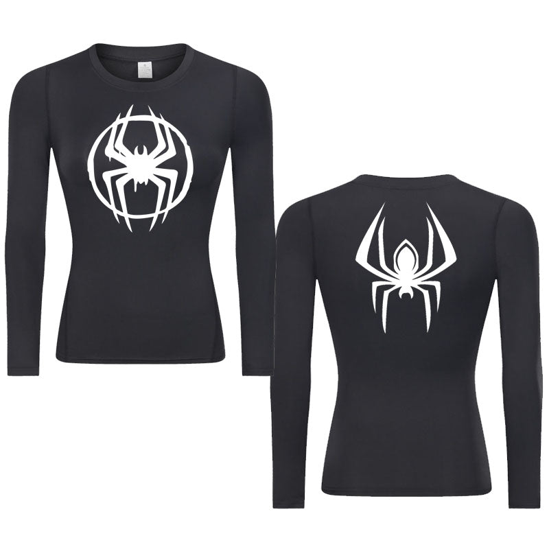 Spider print women's compression top