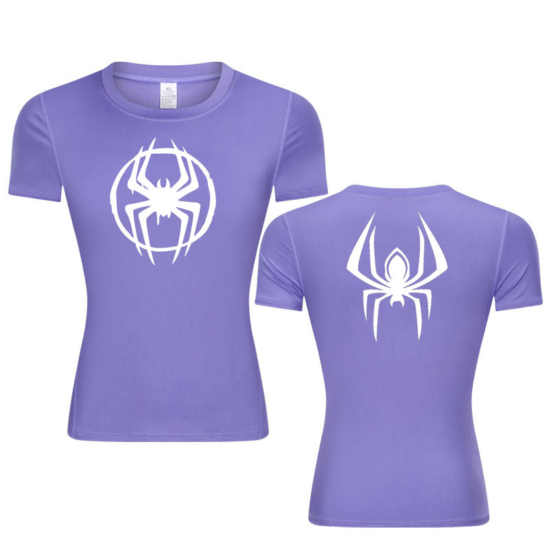 Spider print women's compression top