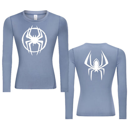 Spider print women's compression top